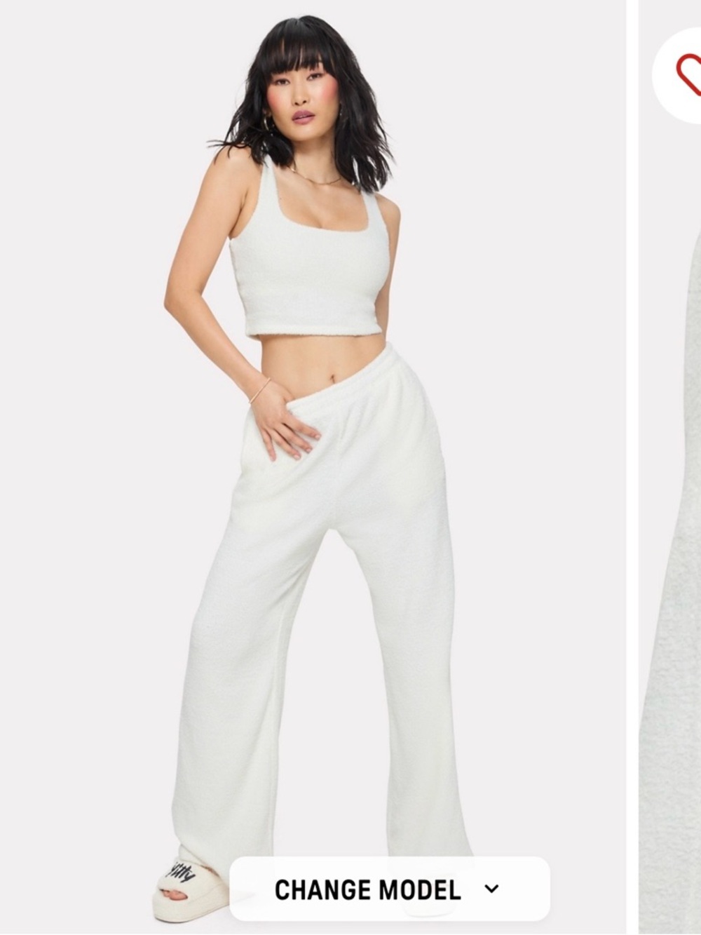 YITTY Cream Plush Lounge Pants